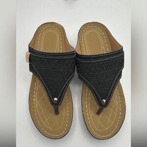 Black & Tan Sandals